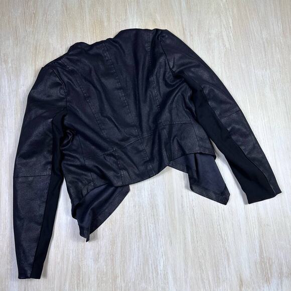 ABS Platinum Faux Leather Draped Long Sleeve Jacket & Pants Set Medium 8 - Picture 6 of 15